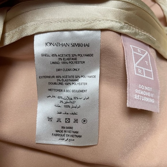 EUC Jonathan Simkhai Wide Leg Satin Finish Trousers - Picture 4 of 4